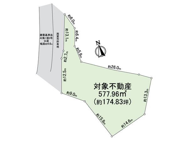西宮市苦楽園五番町 土地 区画図 西宮市苦楽園五番町 土地 区画図