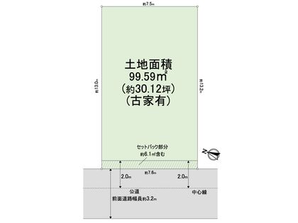 宮塚町売土地(古家あり) 区画図