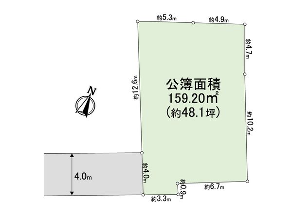 西山町 土地(A号地) 区画図 西山町 土地(A号地) 区画図