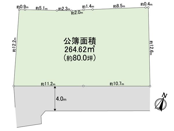 西山町 土地(B号地) 区画図 西山町 土地(B号地) 区画図