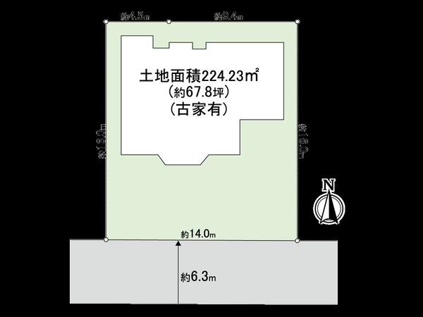 潮見町 古家付土地 区画図 潮見町 古家付土地 区画図