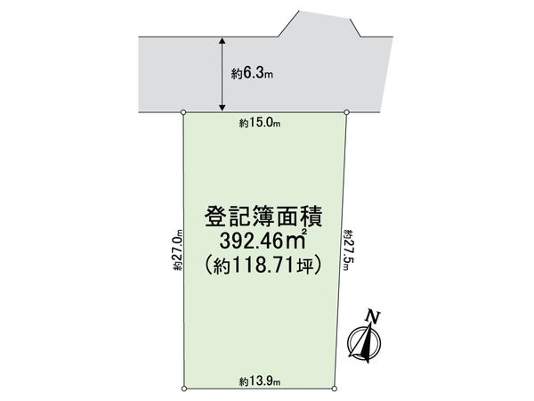 芦屋市西山町 土地 区画図 芦屋市西山町 土地 区画図