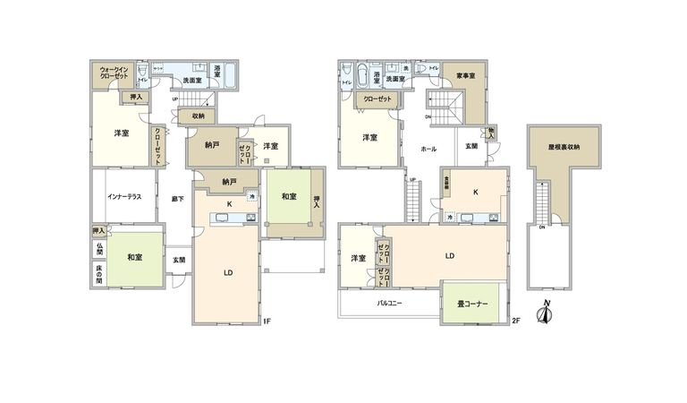 親王塚町戸建 間取図(平面図) 親王塚町戸建 間取図(平面図)