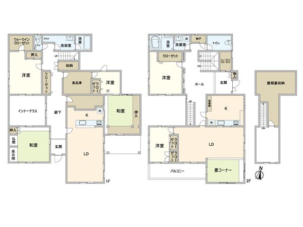 親王塚町戸建 間取図(平面図) 親王塚町戸建 間取図(平面図)