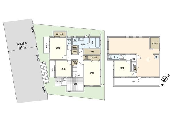朝日ケ丘町 戸建 間取図(平面図)
