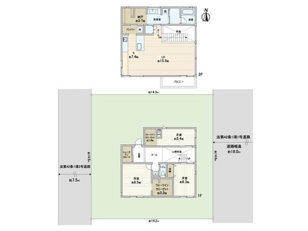 涼風町 戸建 間取図(平面図) 涼風町 戸建 間取図(平面図)