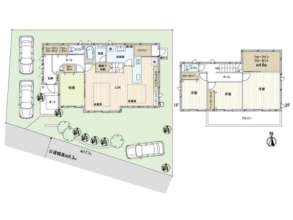 涼風町 戸建 間取図(平面図)