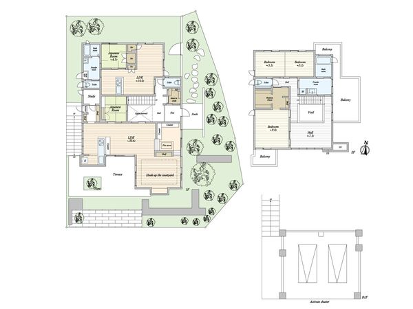 岩園町 戸建 間取図(平面図)