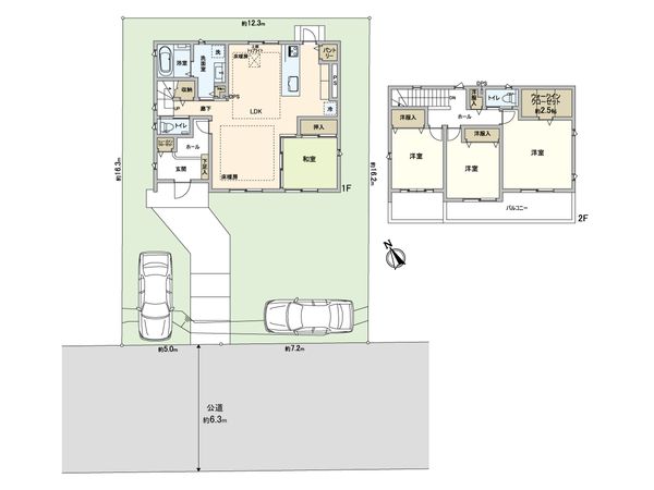 涼風町 戸建 間取図(平面図)