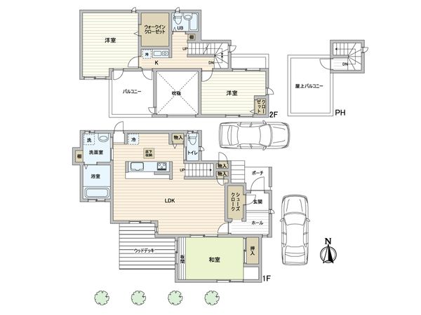 甲陽園山王町 戸建 間取図(平面図)