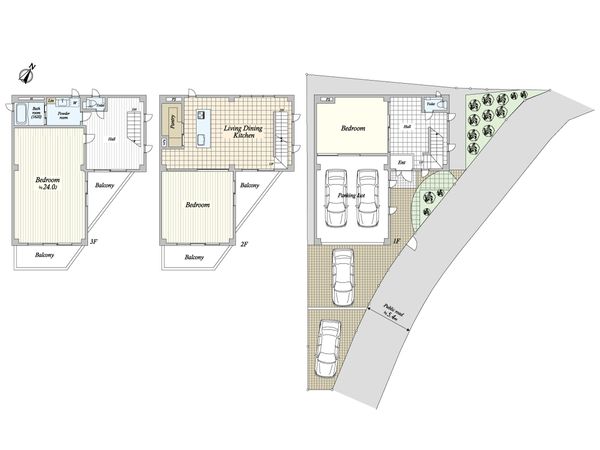 大原町 戸建 間取図(平面図) 大原町 戸建 間取図(平面図)