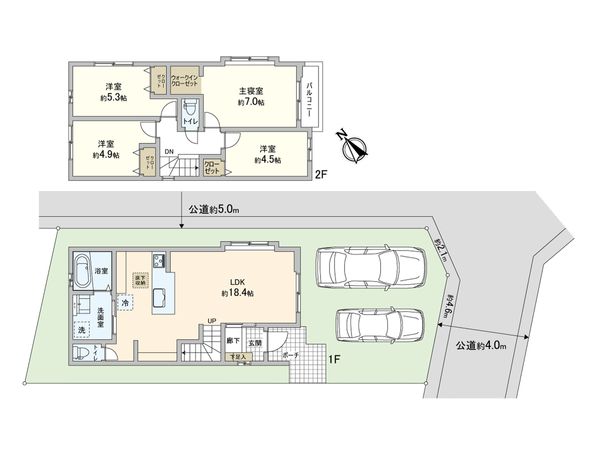 朝日ケ丘町 新築戸建(1号棟) 間取図(平面図) 朝日ケ丘町 新築戸建(1号棟) 間取図(平面図)