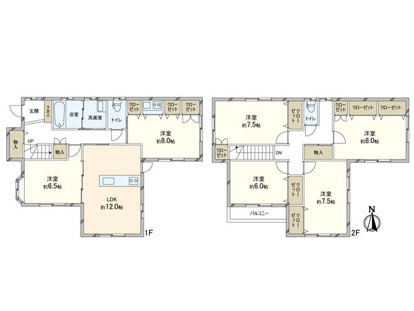 芦屋市西蔵町 戸建 間取図(平面図) 芦屋市西蔵町 戸建 間取図(平面図)