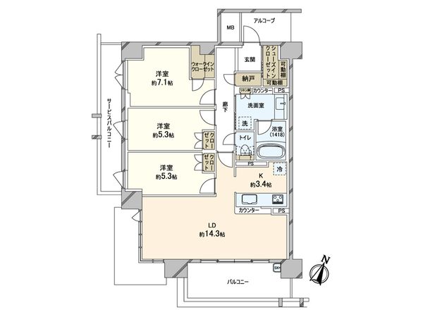 シエリア芦屋南宮町 間取図(平面図) シエリア芦屋南宮町 間取図(平面図)