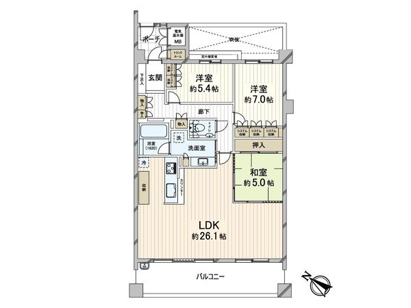 アーバンビュー芦屋山手 A棟 間取図(平面図) アーバンビュー芦屋山手 A棟 間取図(平面図)