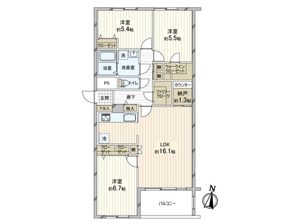 アステム芦屋A棟 間取図(平面図) 間取図(平面図)