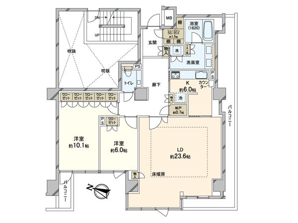 ザ・パークハウス芦屋川 間取図(平面図)