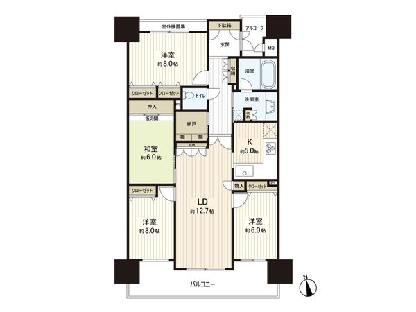 エスリード芦屋陽光町 間取図(平面図)