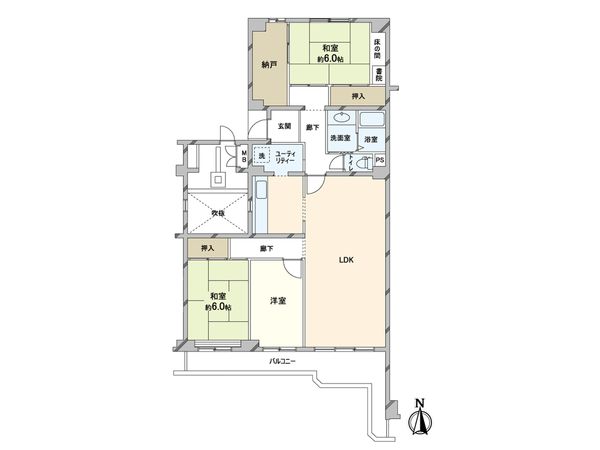 芦屋緑2住宅 9号棟 間取図(平面図)