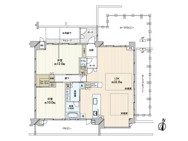 ユニハイム エクシア芦屋 間取図(平面図)