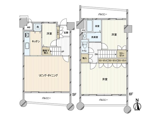 芦屋サニーヒル 間取図(平面図) 間取図(平面図)