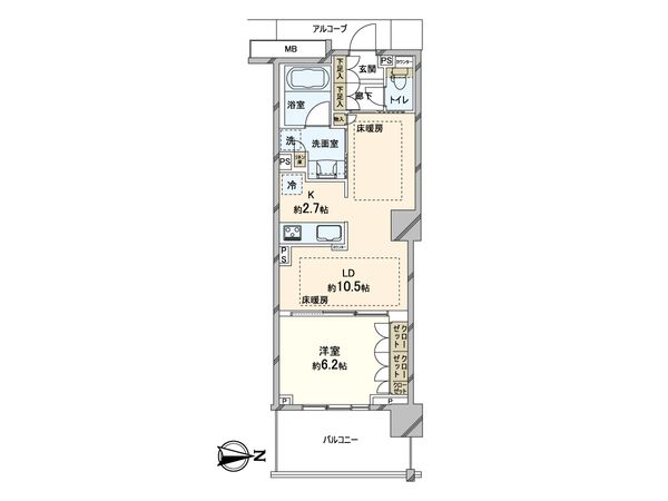 プラウド阪急塚口駅前 間取図(平面図) 間取図(平面図)