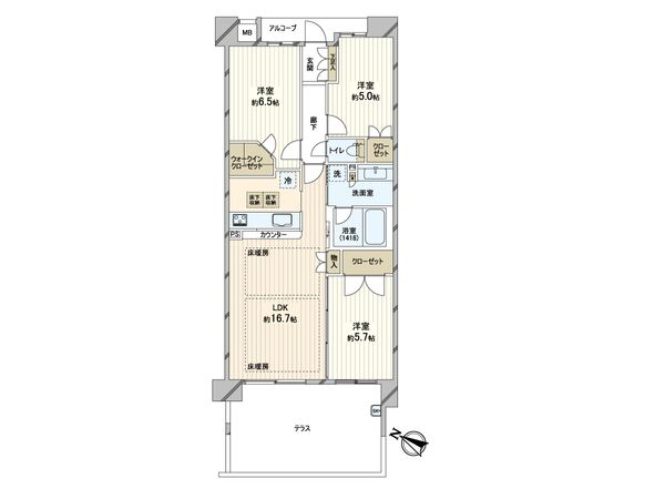 Brilliaプラネ芦屋伊勢町 間取図(平面図) 間取図(平面図)