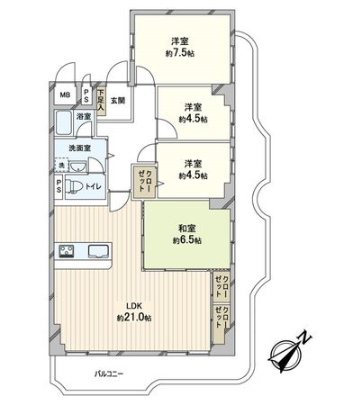 朝日ケ丘レックスマンション 1号棟 間取図(平面図) 朝日ケ丘レックスマンション 1号棟 間取図(平面図)