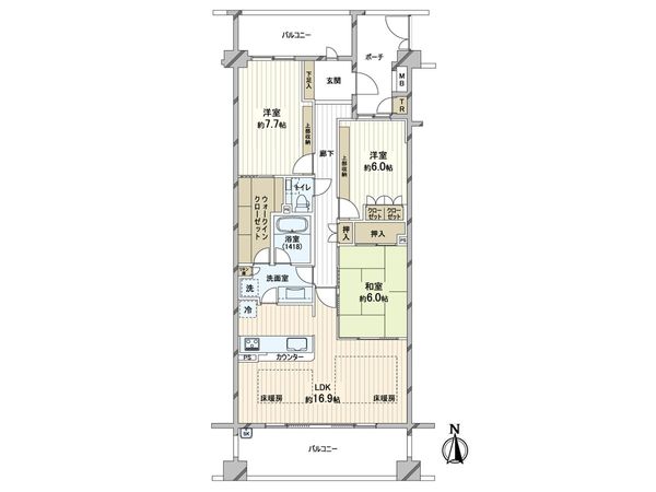 レゾネア芦屋翠ケ丘 間取図(平面図) レゾネア芦屋翠ケ丘 間取図(平面図)