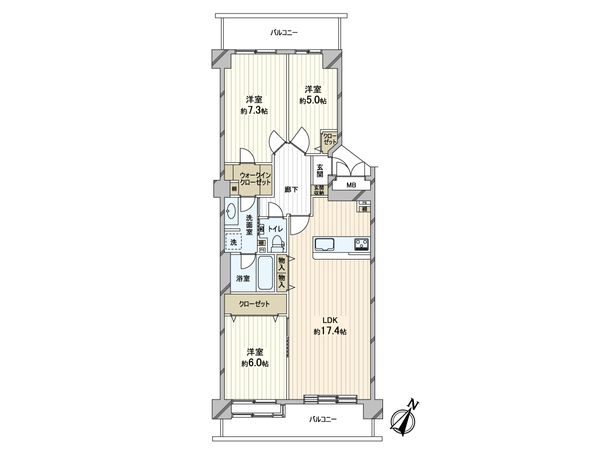 パーク・ハイム東芦屋町 間取図(平面図)
