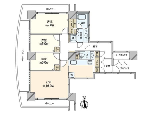 OAPレジデンスタワー 東館 間取図(平面図)