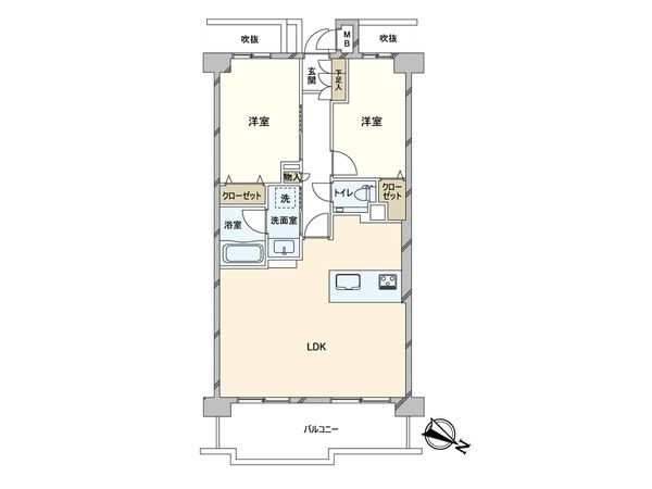 ルネ芦屋親王塚 間取図(平面図) ルネ芦屋親王塚 間取図(平面図)