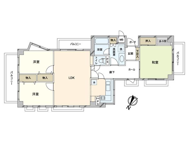イトーピア芦屋打出小槌町 間取図(平面図) イトーピア芦屋打出小槌町 間取図(平面図)