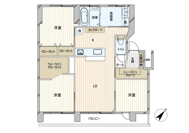山芦屋ヴォーン 間取図(平面図)