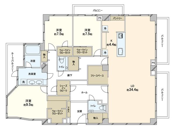 芦屋親王塚パークマンション 間取図(平面図)