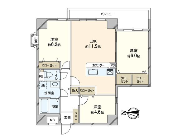 パーク・ハイム芦屋翠ケ丘 間取図(平面図)