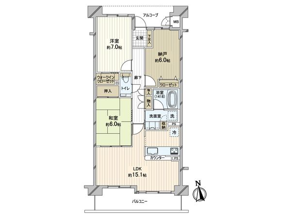 エスリード苦楽園老松町 間取図(平面図)