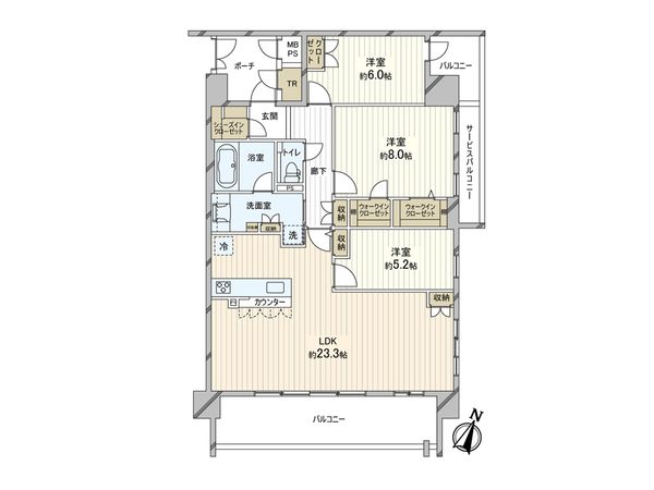 ワコーレ芦屋呉川Floris 間取図(平面図)