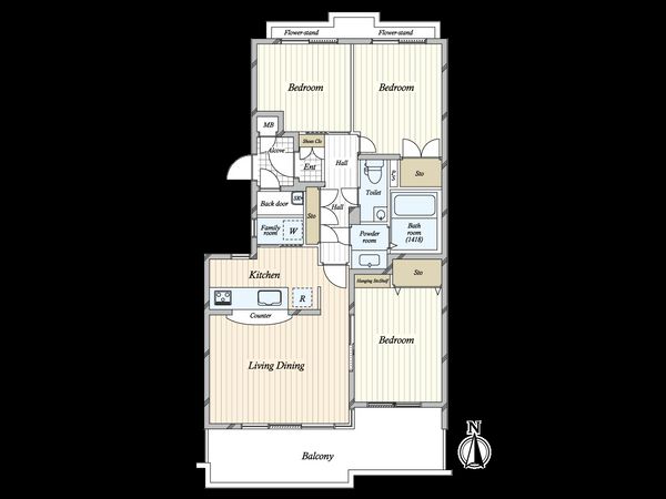 ロイヤル芦屋翠ケ丘 間取図(平面図) ロイヤル芦屋翠ケ丘 間取図(平面図)