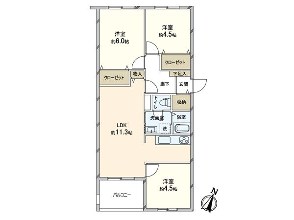芦屋浜第二住宅 第六-弐号棟 間取図(平面図) 芦屋浜第二住宅 第六-弐号棟 間取図(平面図)