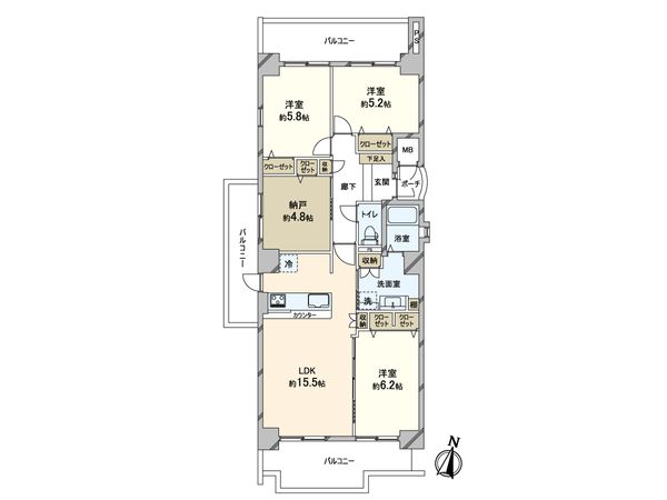 ラ・ヴェール芦屋 Ⅱ-3号棟 間取図(平面図)