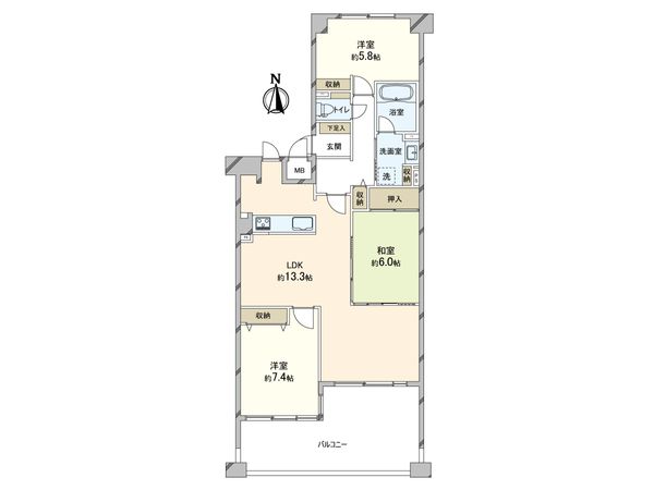 ロイヤルアーク芦屋Ⅱ 間取図(平面図) ロイヤルアーク芦屋Ⅱ 間取図(平面図)