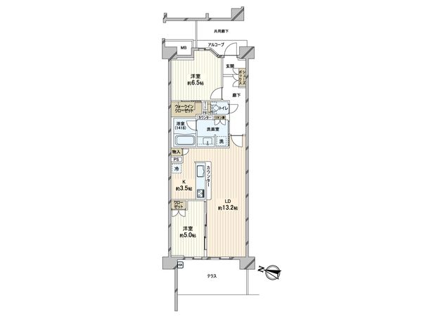 シエリア芦屋浜町 間取図(平面図) シエリア芦屋浜町 間取図(平面図)