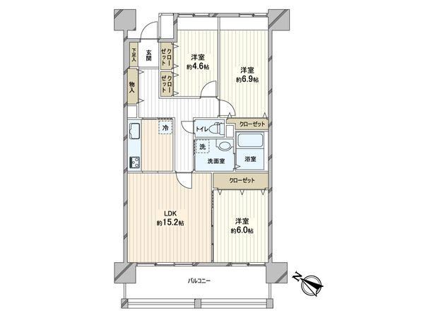 マリナージュ芦屋 間取図(平面図) マリナージュ芦屋 間取図(平面図)