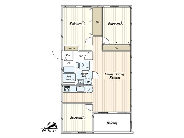 芦屋浜第二住宅 間取図(平面図) 芦屋浜第二住宅 間取図(平面図)