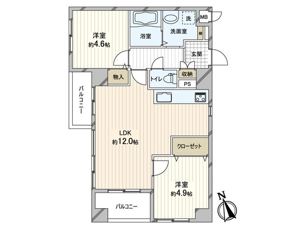 藤和ライブタウン芦屋浜町 間取図(平面図) 藤和ライブタウン芦屋浜町 間取図(平面図)
