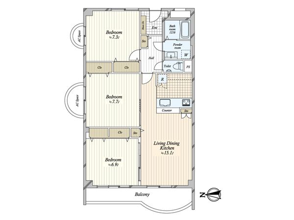 芦屋パインリッチ 間取図(平面図) 芦屋パインリッチ 間取図(平面図)