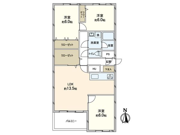アステム芦屋A棟 間取図(平面図) アステム芦屋A棟 間取図(平面図)
