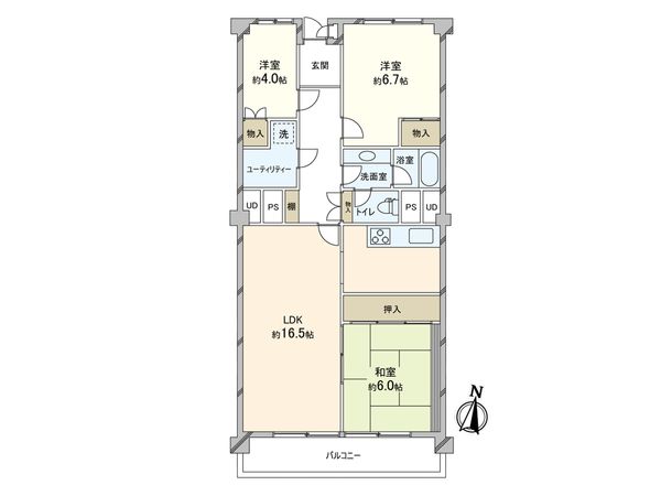 芦屋パークマンション A棟 間取図(平面図) 芦屋パークマンション A棟 間取図(平面図)