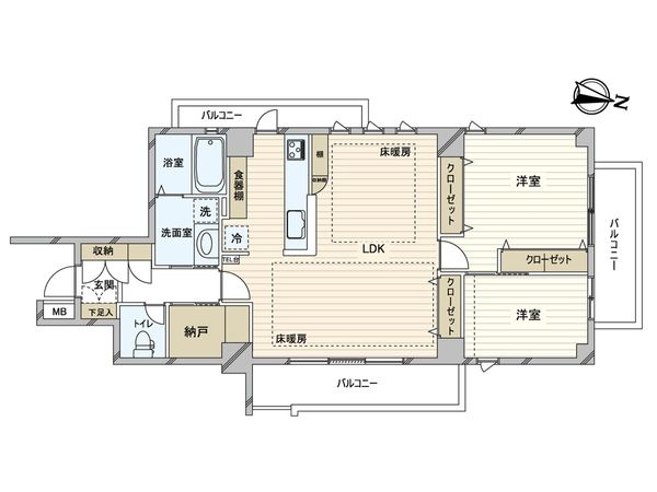 芦屋十七度C 間取図(平面図)